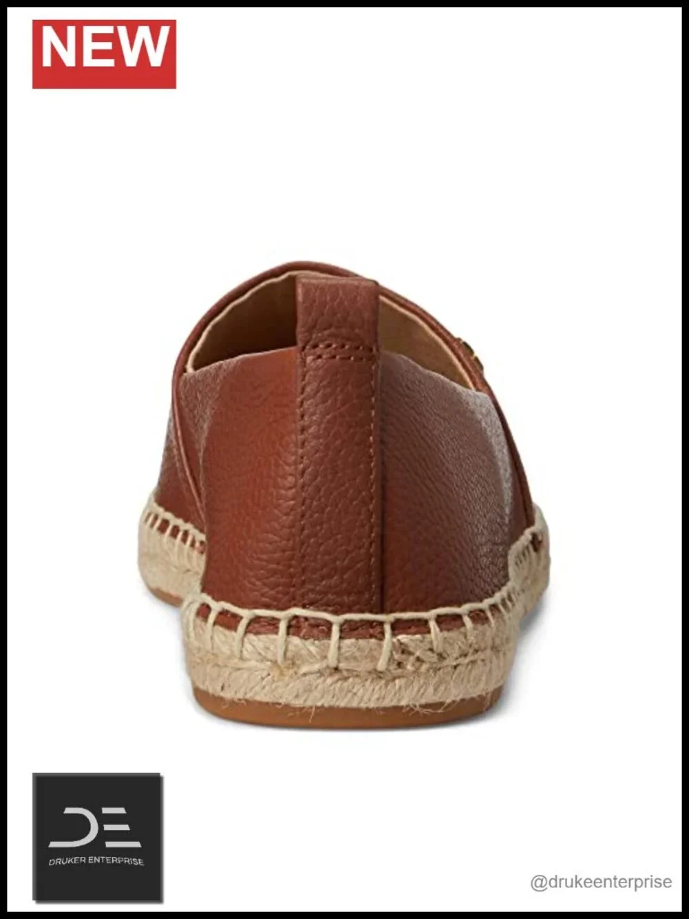 Espadrille Flats Tumbled Leather Slip-On Women's Shoes